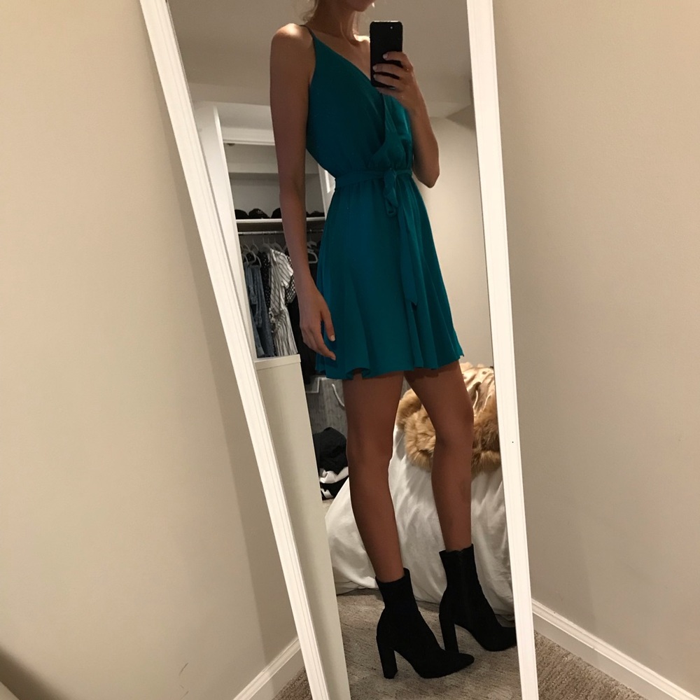 Turquoise blue forever 21 exclusive dress.